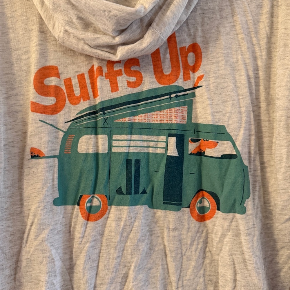 Next Level Apparel Surfs Up Hoodie Unisex Long Sleeve T-shirt Size M